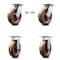 Service Caster 8 Inch High Temp Phenolic Caster Set with Roller Bearing 2 Swivel Lock 2 Rigid SCC-35S820-PHRHT-BSL-2-R-2 - alternate 1